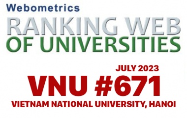 ĐHQGHN xếp hạng trong nhóm 700 thế giới của Webometrics kỳ tháng 7/2023